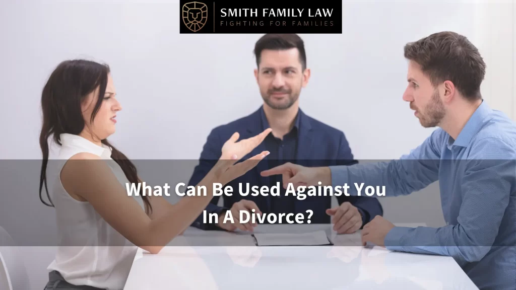 divorce lawyer explaining to clients what can be used against them in a divorce in texas