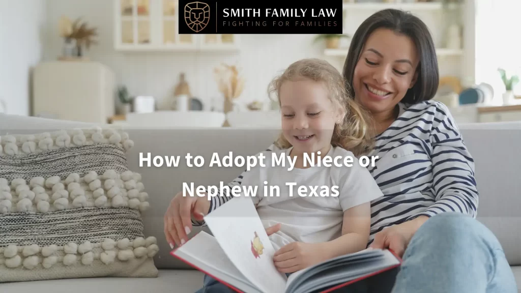 a woman reading a book with their adopted niece