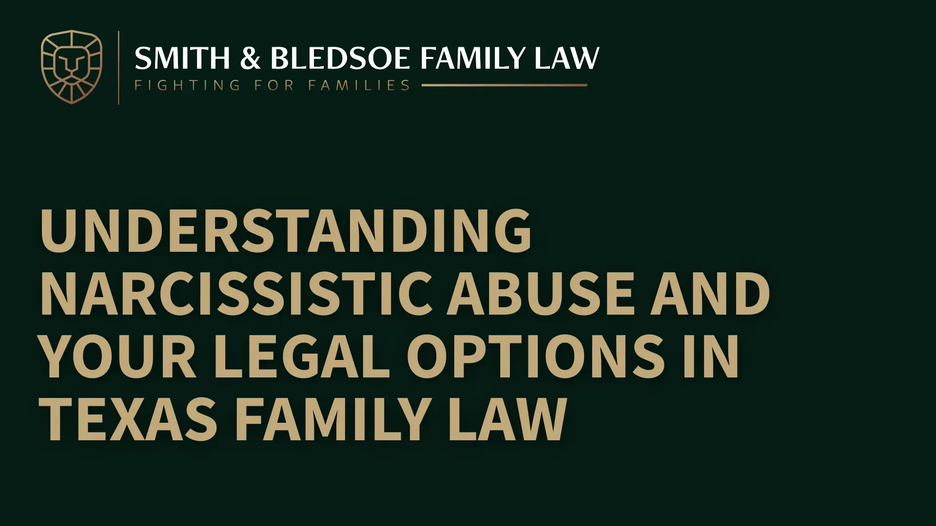 Understanding Narcissistic Abuse and Your Legal Options in Texas Family Law