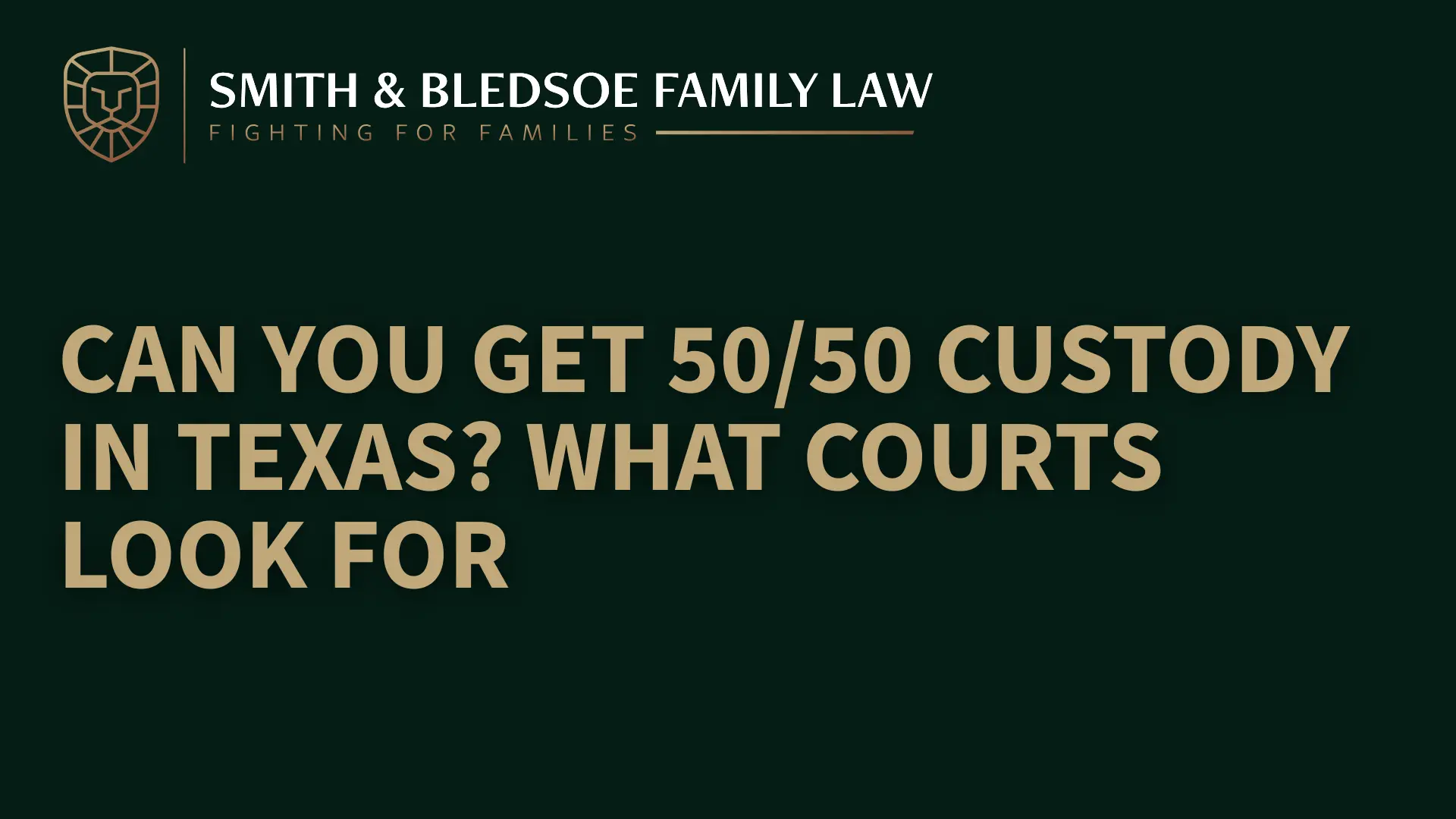 Can You Get 50_50 Custody in Texas_ What Courts Look For