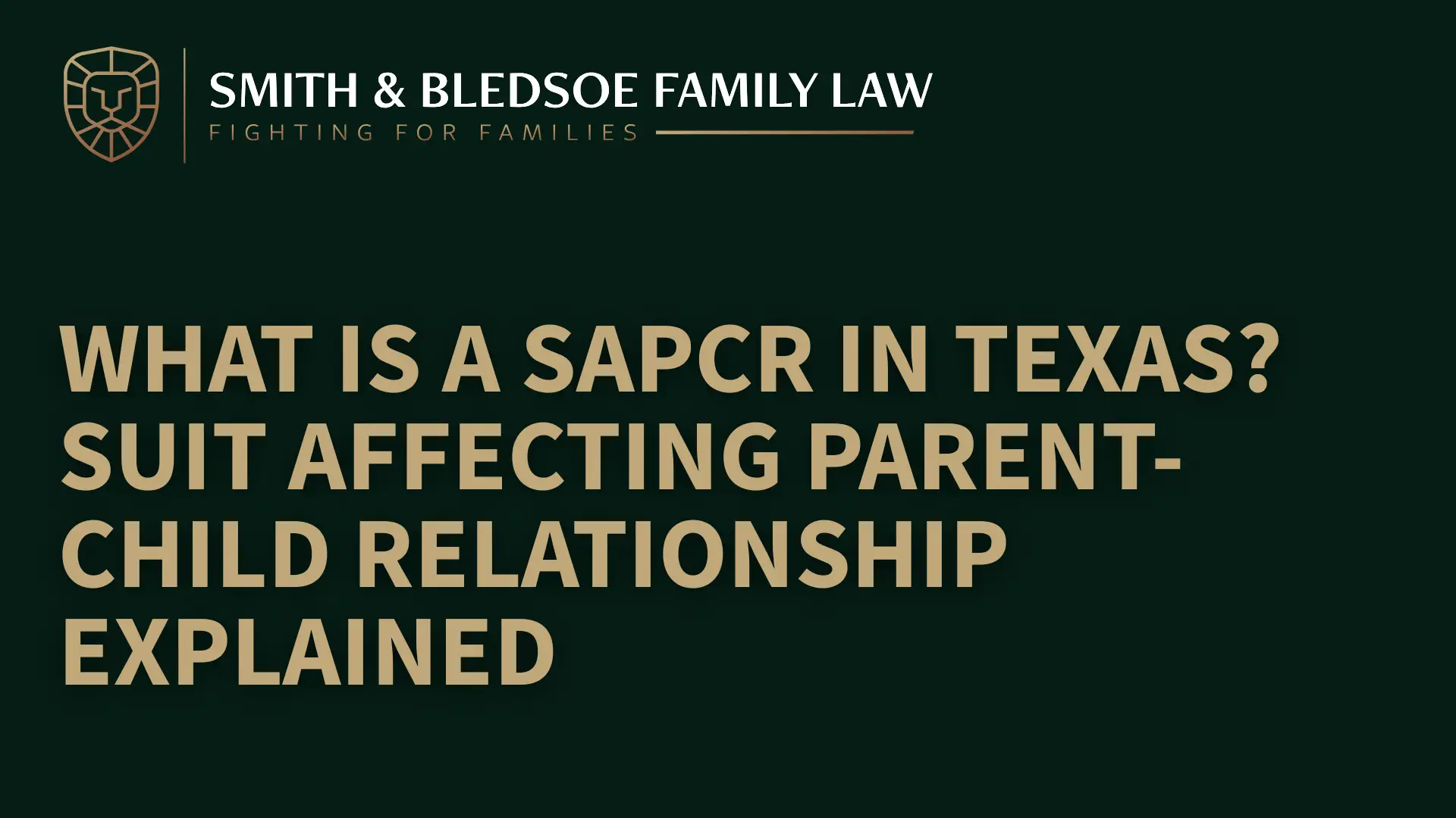 What is a SAPCR in Texas_ Suit Affecting Parent-Child Relationship Explained